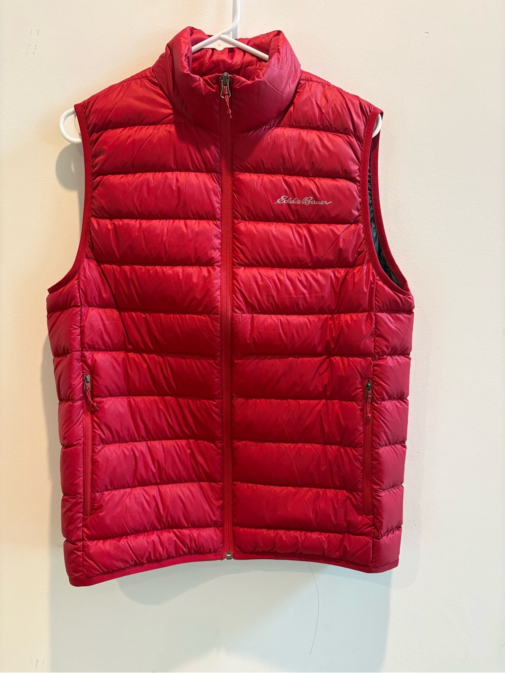 Eddie Bauer EB650 Red Down Puffer Vest Size Small Insulated